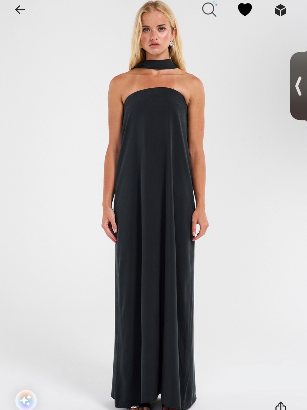 NWOT Third Form Bia Strapless Maxi Dress in Ink - Black